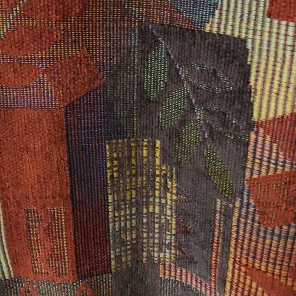 Coldwater Creek Tapestry Jacket Rust Purple Zip Size M - Picture 8 of 8